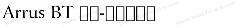 Arrus BT 粗体字体转换